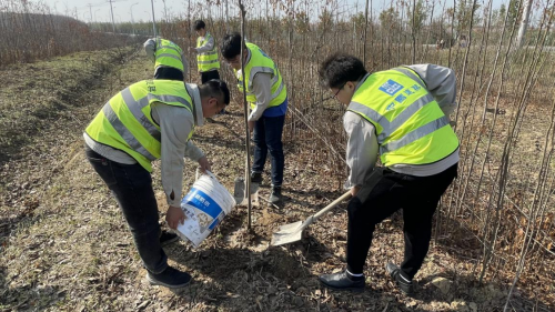 “植树造林，青山不老；种槐栽柳，富水长流”植树节主题活动